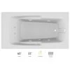 Jacuzzi 60" x 32" Cetra® Drop In Comfort Whirlpool Bathtub with 8 Jets, Basic Controls, Heater, Right Drain and Left Pump -Jacuzzi Sales Store jacuzzi cet6032wrl2hxw 100825