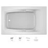 Jacuzzi 60" x 36" Cetra® Drop In Soaking Bathtub with Universal Drain -Jacuzzi Sales Store jacuzzi cet6036buxxxxw 100825