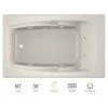 Jacuzzi 60" x 36" Cetra® Drop In Comfort Whirlpool Bathtub with 8 Jets, Basic Controls, Chromatherapy, Heater, Left Drain and Right Pump -Jacuzzi Sales Store jacuzzi cet6036wlr2chy 100825