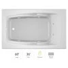 Jacuzzi 60" x 36" Cetra® Drop In Comfort Whirlpool Bathtub with 8 Jets, Basic Controls, Left Drain and Right Pump -Jacuzzi Sales Store jacuzzi cet6036wlr2xxw 100825