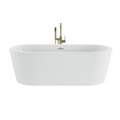 Jacuzzi Celeste 70" Free Standing Acrylic Soaking Tub with Center Drain, Drain Assembly and Overflow - Includes Floor Mounted Tub Filler with Hand Shower -Jacuzzi Sales Store jacuzzi cez7032bcxxxx alternate view 96