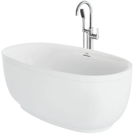 Jacuzzi Cosi 59" Free Standing Acrylic Soaking Tub with Center Drain, Drain Assembly and Overflow - Includes Tub Faucet 4 Jacuzzi Cosi 59" Free Standing Acrylic Soaking Tub with Center Drain, Drain Assembly and Overflow - Includes Tub Faucet - Image 2
