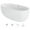 Jacuzzi Cosi 67" Free Standing Acrylic Soaking Tub with Center Drain, Drain Assembly and Overflow -Jacuzzi Sales Store jacuzzi csf6732bcxxxxg 100825