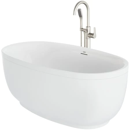 Jacuzzi Cosi 59" Free Standing Acrylic Soaking Tub with Center Drain, Drain Assembly and Overflow - Includes Tub Faucet 4 Jacuzzi Cosi 59" Free Standing Acrylic Soaking Tub with Center Drain, Drain Assembly and Overflow - Includes Tub Faucet - Image 2