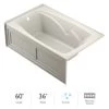 Jacuzzi Cetra 60" Acrylic Air Bathtub for Alcove Installations with Left Drain Location -Jacuzzi Sales Store jacuzzi cts6036alr2xxy 100825
