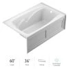 Jacuzzi 60" x 36" Cetra® Three Wall Alcove Soaking Bathtub with Right Drain -Jacuzzi Sales Store jacuzzi cts6036brxxxxw 100825
