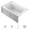 Jacuzzi 60" x 36" Cetra® Three Wall Alcove Comfort Whirlpool Bathtub with 8 Jets, Basic Controls, Heater, Left Drain and Right Pump -Jacuzzi Sales Store jacuzzi cts6036wlr2hxw 100825