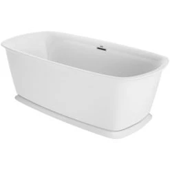 Jacuzzi Delicato 67" Free Standing Acrylic Soaking Tub with Center Drain, Pop-Up Drain Assembly and Overflow -Jacuzzi Sales Store jacuzzi def6732bcxxxx alternate view 5669