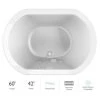 Jacuzzi Duetta 60" Drop-In Soaking Bathtub with Center Drain and Heated Soak