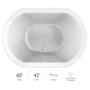 Jacuzzi Duetta 60" Soaking Bathtub for Drop In / Undermount Installations with Center Drain 1 Jacuzzi Duetta 60" Soaking Bathtub for Drop In / Undermount Installations with Center Drain -Jacuzzi Sales Store jacuzzi due6042bcxxxxw 100825