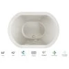 Jacuzzi Duetta 60" Drop-In Spa Combination Bathtub with Center Drain, Whisper+ Technology™, and Illumatherapy -Jacuzzi Sales Store jacuzzi due6042ccr4ipyy 100825