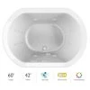 Jacuzzi Duetta 60" Salon Spa Bathtub for Drop In / Undermount Installations with Center Drain and Chromatherapy Lighting / RapidHeat Technologies - LCD Controls