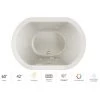 Jacuzzi Duetta 60" Drop-In Whirlpool Bathtub with Center Drain, Whisper+ and Chromatherapy