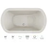 Jacuzzi 66" x 36" Duetta® Drop In Soaking Bathtub with Basic Controls, Chromatherapy and Center Drain -Jacuzzi Sales Store jacuzzi due6636bcx2cxy 100825