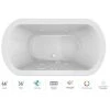 Jacuzzi Duetta 66" Drop-In Spa Combination Bathtub with Center Drain, Whisper+ Technology™, and Chromatherapy