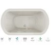Jacuzzi Duetta 66" Drop-In Spa Combination Bathtub with Center Drain, Whisper+ Technology™, and Illumatherapy