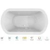 Jacuzzi Duetta 66" Drop-In Spa Combination Bathtub with Center Drain, Chromatherapy, and LCD Controls Technology -Jacuzzi Sales Store jacuzzi due6636ccr5cpwc 100825