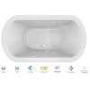 Jacuzzi Duetta 66" Drop-In Spa Combination Bathtub with Center Drain, LCD Controls, and Illumatherapy -Jacuzzi Sales Store jacuzzi due6636ccr5ipwc 100825