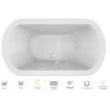 Jacuzzi Duetta 66" Drop-In Whirlpool Bathtub with Center Drain, Whisper+ and Chromatherapy -Jacuzzi Sales Store jacuzzi due6636wcr4cpwc 100825