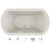 Jacuzzi Duetta 66" Pure Air Bathtub for Drop In / Undermount Installations with Center Drain and Chromatherapy Lighting Technology - Luxury Controls -Jacuzzi Sales Store jacuzzi due6642acr4cxy 100825