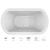 Jacuzzi 66" x 42" Duetta® Drop In Soaking Bathtub with Basic Controls, Chromatherapy and Center Drain -Jacuzzi Sales Store jacuzzi due6642bcx2cxw 100825
