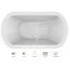 Jacuzzi Duetta 66" Whirlpool Bathtub for Drop In / Undermount Installations with Center Drain and Chromatherapy Lighting / RapidHeat Technologies - Luxury Controls -Jacuzzi Sales Store jacuzzi due6642wcr4chwc 100825