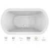 Jacuzzi 72" x 42" Duetta® Drop In Soaking Bathtub with Basic Controls, Chromatherapy and Center Drain 1 Jacuzzi 72" x 42" Duetta® Drop In Soaking Bathtub with Basic Controls, Chromatherapy and Center Drain -Jacuzzi Sales Store jacuzzi due7242bcx2cxw 100825