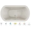 Jacuzzi Duetta 72" Drop-In Spa Combination Bathtub with Center Drain, Chromatherapy, and LCD Controls Technology -Jacuzzi Sales Store jacuzzi due7242ccr5cpyc 100825