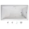 Jacuzzi Elara 60" Acrylic Air Bathtub for Drop-In Installations with Right Drain