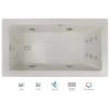 Jacuzzi Elara 66" Acrylic Air / Whirlpool Bathtub for Drop-In Installations with Right Drain, Chromatherapy Lighting, Heater, and Luxury Controls