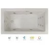 Jacuzzi Elara 66" Acrylic Air / Whirlpool Bathtub for Drop-In Installations with Right Drain, Chromatherapy Lighting, Heater, and LCD Controls