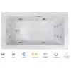 Jacuzzi Elara 66" Drop-In Spa Combination Bathtub with Right Drain, Chromatherapy, and LCD Controls Technology -Jacuzzi Sales Store jacuzzi ela6636crl5cpww 100825