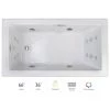 Jacuzzi Elara 66" Acrylic Whirlpool Bathtub for Drop-In Installations with Left Drain, Chromatherapy Lighting, Heater, and Luxury Controls -Jacuzzi Sales Store jacuzzi ela6636wlr4chwc 100825