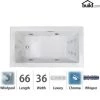 Jacuzzi Elara 66" Acrylic Whirlpool Bathtub for Drop-In Installations with Right Drain, Heater, Whisper™ TechnologyTechnology, and Luxury Controls -Jacuzzi Sales Store jacuzzi ela6636wrl4cwww 201