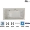 Jacuzzi Elara 66" Acrylic Whirlpool Bathtub for Drop-In Installations with Right Drain, Heater, Whisper™ TechnologyTechnology, and Luxury Controls