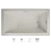 Jacuzzi Elara 72" Acrylic Air Bathtub for Drop-In Installations with Right Drain and Basic Controls