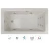 Jacuzzi Elara 72" x 36" Acrylic Air / Whirlpool Bathtub for Drop-In Installations with Left Drain, Chromatherapy Lighting, Heater, and Luxury Controls