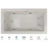 Jacuzzi Elara 72" Drop-In Spa Combination Bathtub with Left Drain, Whisper+ Technology™, and Chromatherapy -Jacuzzi Sales Store jacuzzi ela7236clr4cpyc 100825