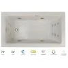 Jacuzzi Elara 72" Drop-In Spa Combination Bathtub with Right Drain, Chromatherapy, and LCD Controls Technology
