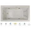 Jacuzzi Elara 72" Drop-In Spa Combination Bathtub with Right Drain, LCD Controls, and Illumatherapy -Jacuzzi Sales Store jacuzzi ela7236crl5ipyy 100825