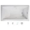 Jacuzzi Elara 72" Acrylic Air Bathtub for Drop-In Installations with Right Drain and Basic Controls -Jacuzzi Sales Store jacuzzi ela7242arl2xxw 100825