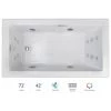 Jacuzzi Elara 72" Acrylic Air / Whirlpool Bathtub for Drop-In Installations with Left Drain, Chromatherapy Lighting, Heater, and Luxury Controls -Jacuzzi Sales Store jacuzzi ela7242clr4chww 100825