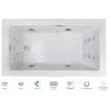 Jacuzzi Elara 72" Drop-In Spa Combination Bathtub with Right Drain, Whisper+ Technology™, and Chromatherapy