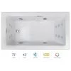Jacuzzi Elara 72" Acrylic Air / Whirlpool Bathtub for Drop-In Installations with Right Drain, Chromatherapy Lighting, Heater, and LCD Controls