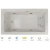 Jacuzzi Elara 72" Drop-In Spa Combination Bathtub with Right Drain, Chromatherapy, and LCD Controls Technology -Jacuzzi Sales Store jacuzzi ela7242crl5cpyy 100825