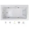 Jacuzzi Elara 72" Acrylic Whirlpool Bathtub for Drop-In Installations with Left Drain, Chromatherapy Lighting, Heater, and Luxury Controls -Jacuzzi Sales Store jacuzzi ela7242wlr4chwc 100825