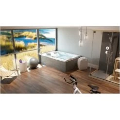 Jacuzzi Elara® Plus 79" Drop In Acrylic Whirlpool Tub with Front Drain, Drain Assembly, and Overflow - Includes Whisper+ Technology™ and J4 Controls -Jacuzzi Sales Store jacuzzi ela7959wcd4cw alternate view 1601