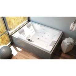 Jacuzzi Elara® Plus 79" Drop In Acrylic Whirlpool Tub with Front Drain, Drain Assembly, and Overflow - Includes Whisper+ Technology™ and J5 Controls -Jacuzzi Sales Store jacuzzi ela7959wcd5cw alternate view 1608