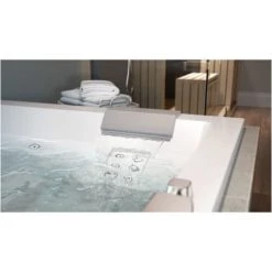 Jacuzzi Elara® Plus 79" Drop In Acrylic Whirlpool Tub with Front Drain, Drain Assembly, and Overflow - Includes Whisper+ Technology™ and J5 Controls -Jacuzzi Sales Store jacuzzi ela7959wcd5cw alternate view 1609