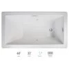Jacuzzi Elara Low Profile 60" x 32" Acrylic Air Bathtub for Drop-In Installations with Left Drain and Basic Controls -Jacuzzi Sales Store jacuzzi ell6032alr2xxw 100825